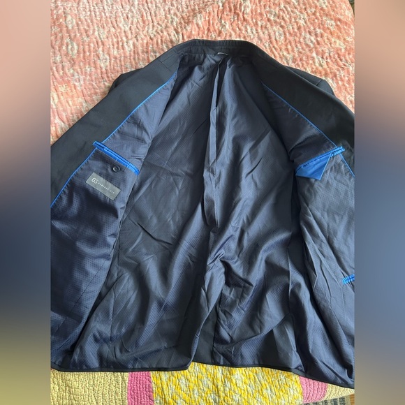 GS Perfect Fit Blazer Sport Coat Men's Size 46R Navy Blue Two Button - Picture 9 of 12